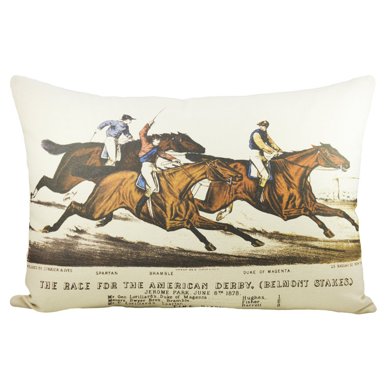 Horse Race Throw Pillow & Reviews Wayfair